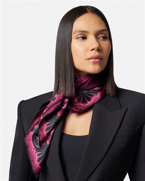 versace foulard cashmere|versace silk scarf.